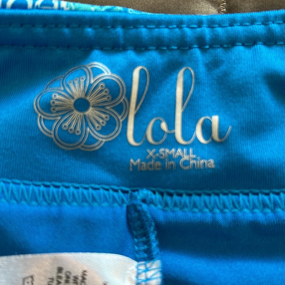 Blue Patterned Women's Skort - Picture 3 of 3
